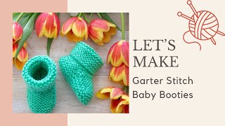 How to Knit Garter Stitch Baby Booties