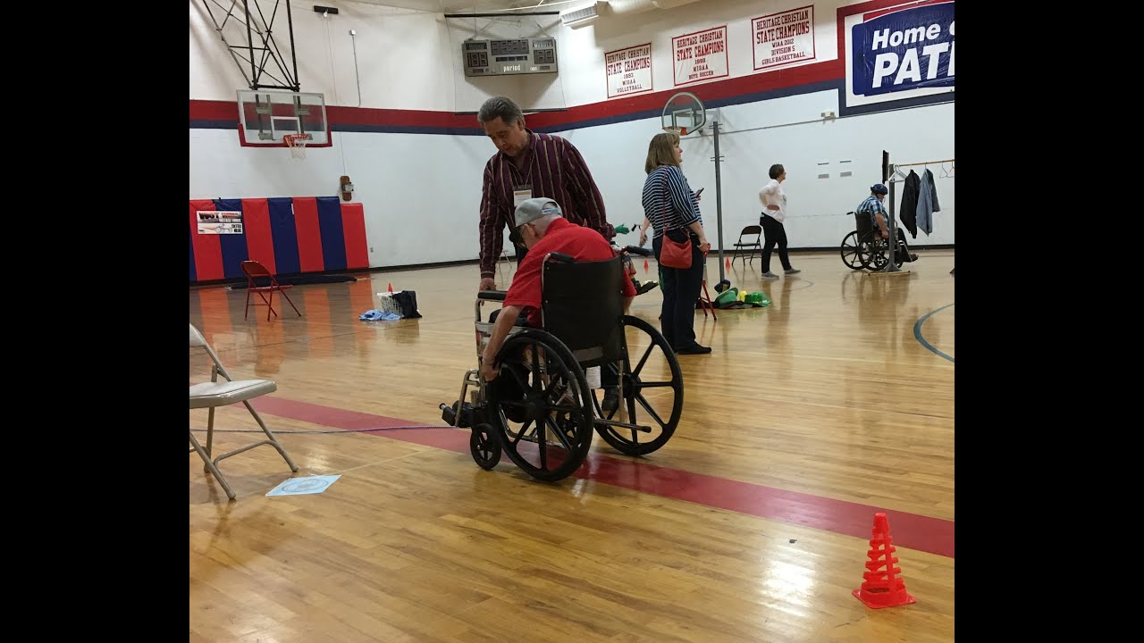 NSCIA Wheelchair Obstacle Course for disability awareness YouTube