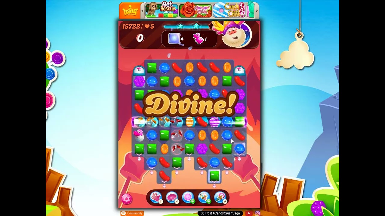 Candy Crush Saga Level 15721、15722、15723、15724、15725 by Funny❣