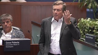 Toronto mayor john tory lashed out at councillor mike layton during a
tense meeting over doug ford's plan to slash city council. subscribe
ctv news wat...