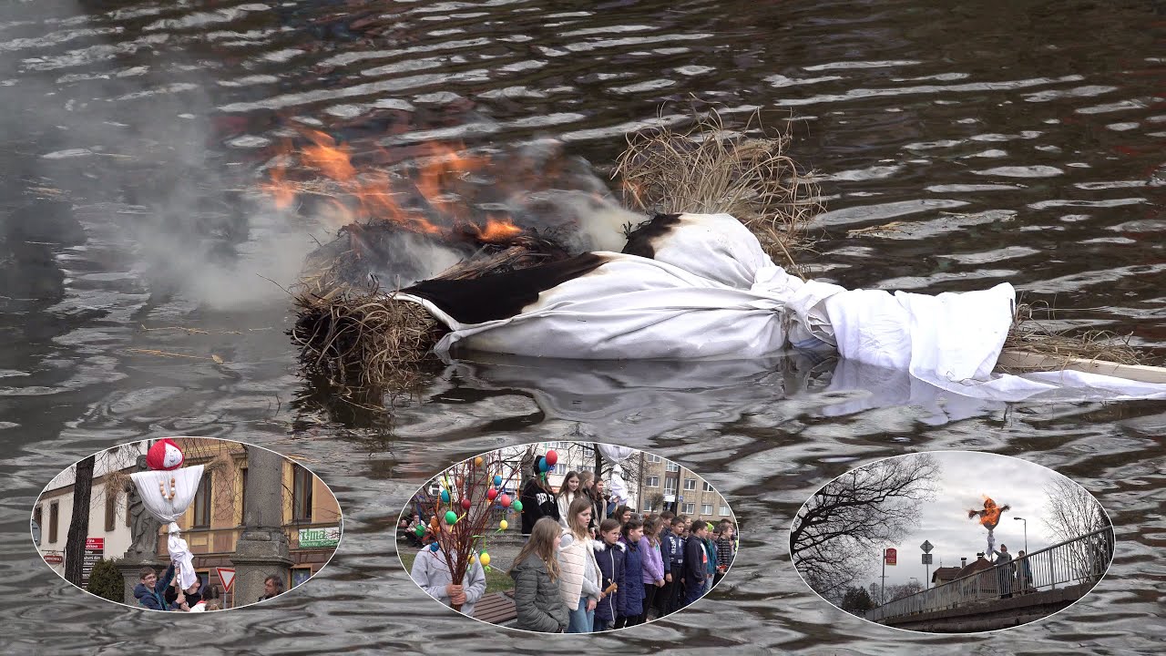 Vynášení smrtky, upálení Morany, vítání jara.