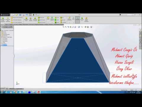 Sekizgen den Dikdörtgene açınım alma(octagonal to rectangle)Sheet Metal unfold