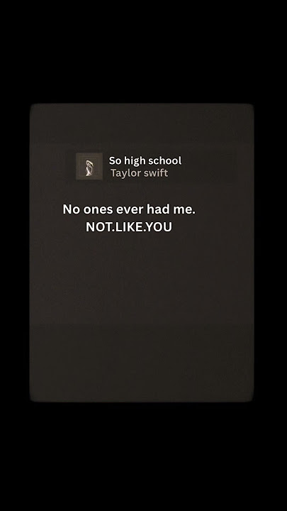 So high school @TaylorSwift #lyrics #taylorswift #taylorsversion #fypシ #sohighschool #trending
