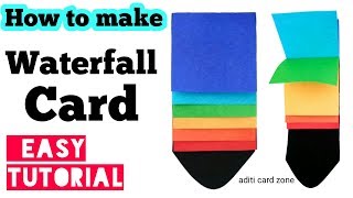 Waterfall card tutorial | Friendship day card | Handmade card ideas | Diy card |