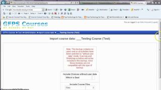 Importing a course into another in Moodle