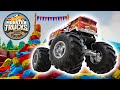 Monster Truck Challenges at Mega Mountain! ⛰️🔥 - Monster Truck Videos for Kids | Hot Wheels