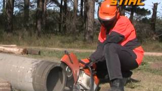 demostracin pulverizador sr 420 tronzadora ts 420 cortacerco hs 81 y cortacerco electrico hse 61