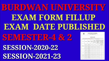 BURDWAN UNIVERSITY IMPORTANT NOTICE SEM-2  & SEM-2 EXAM DATE PUBLISHED