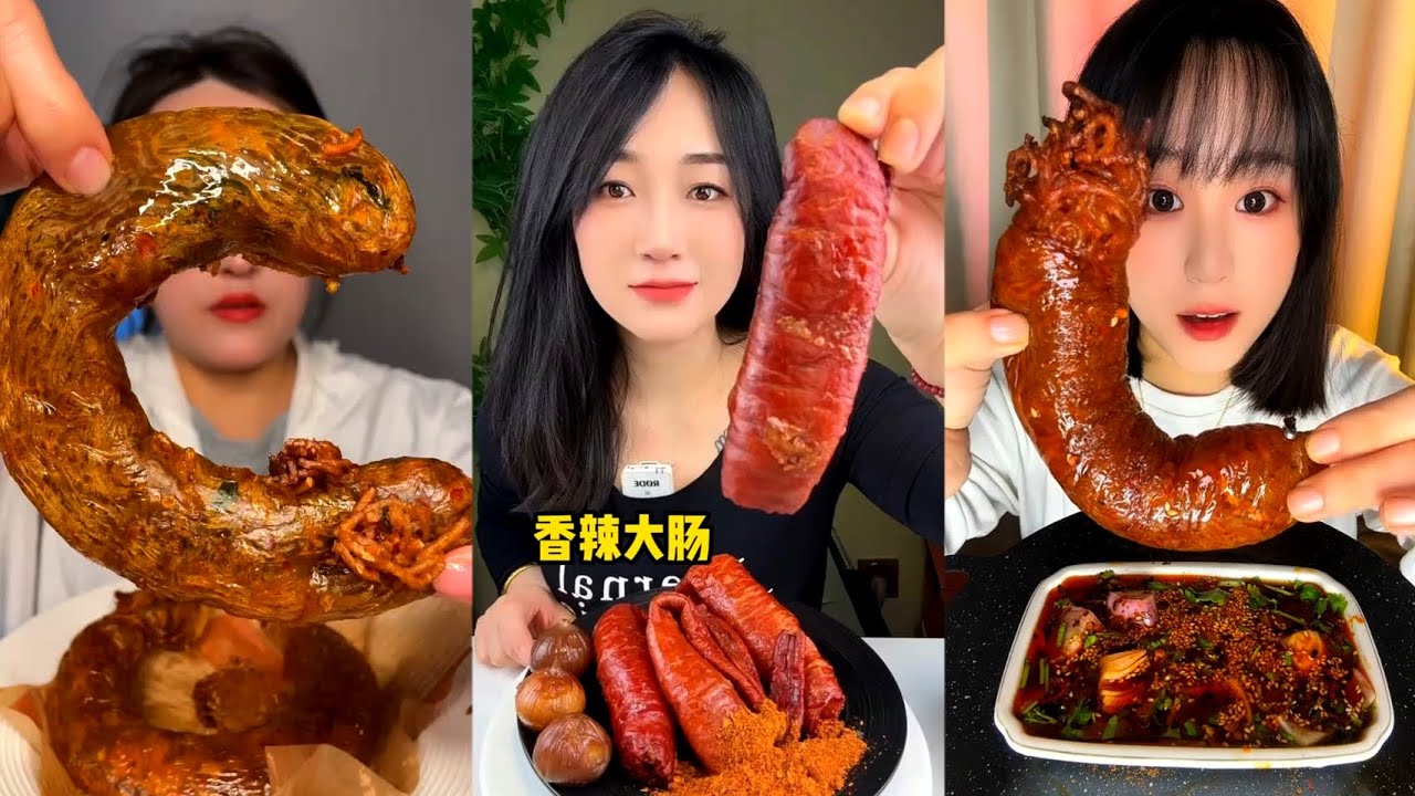 Juicey yummy sausage Mukbang ASMR