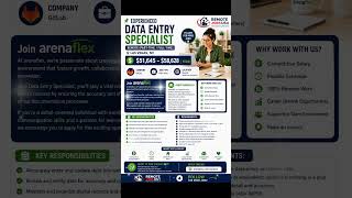 Experienced Data Entry Specialist – Remote (Part-time/Full-time) Part-time💰 $51,645 – $58,628 / YEAR