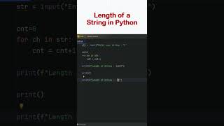 Length of a String in Python #shorts #short #shortvideo #shortsfeed #youtubeshorts #youtube #coding