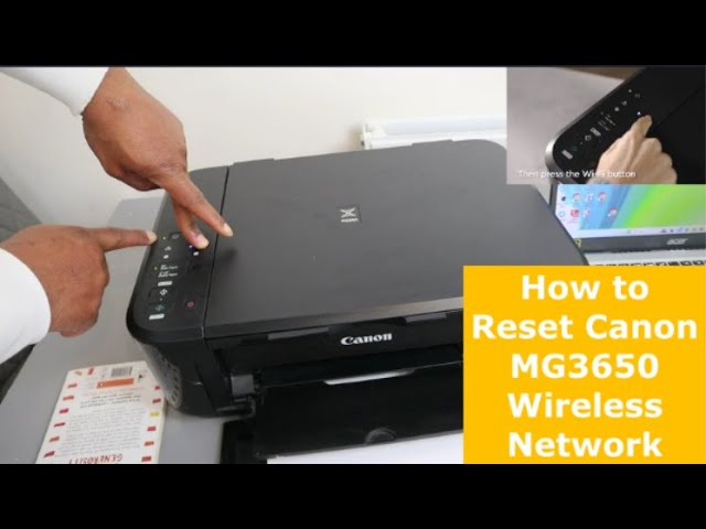 How to reset Wifi settings on Canon Pixma MG3650S 