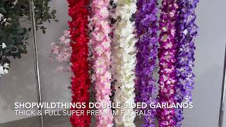 ShopWildThings Double Sided Super Premium Floral Garlands