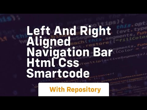 Left and right aligned navigation bar html css smartcode
