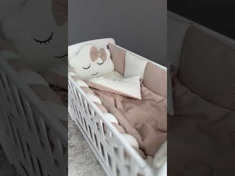 Комплект постельного белья для новорожденного Сонгаринка бежевый, видео 1