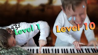 10 Levels of Attack on Titan: On Piano @akmigone