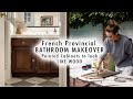 French Provincial BATHROOM MAKEOVER *Painted Cabinets To Look LIKE WOOD* (Part Two) | XO, MaCenna