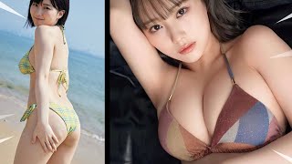 【 田中美久】色白ボディ際立つサンタ風ビキニ姿披露