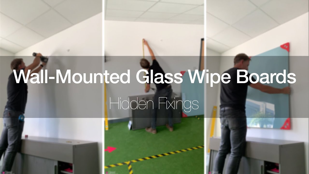 Wall-Mounted Board Installation | The Glass Wipe Board Company