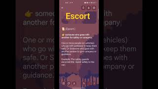 Escort meaning #Escort #Escorted  #ytshorts #vocabs #yt #english #meaning #ambivert #vicabdecode