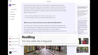 Information Turn YouTube Videos into Blog Posts & Social Content with AI | ReelBlog Update