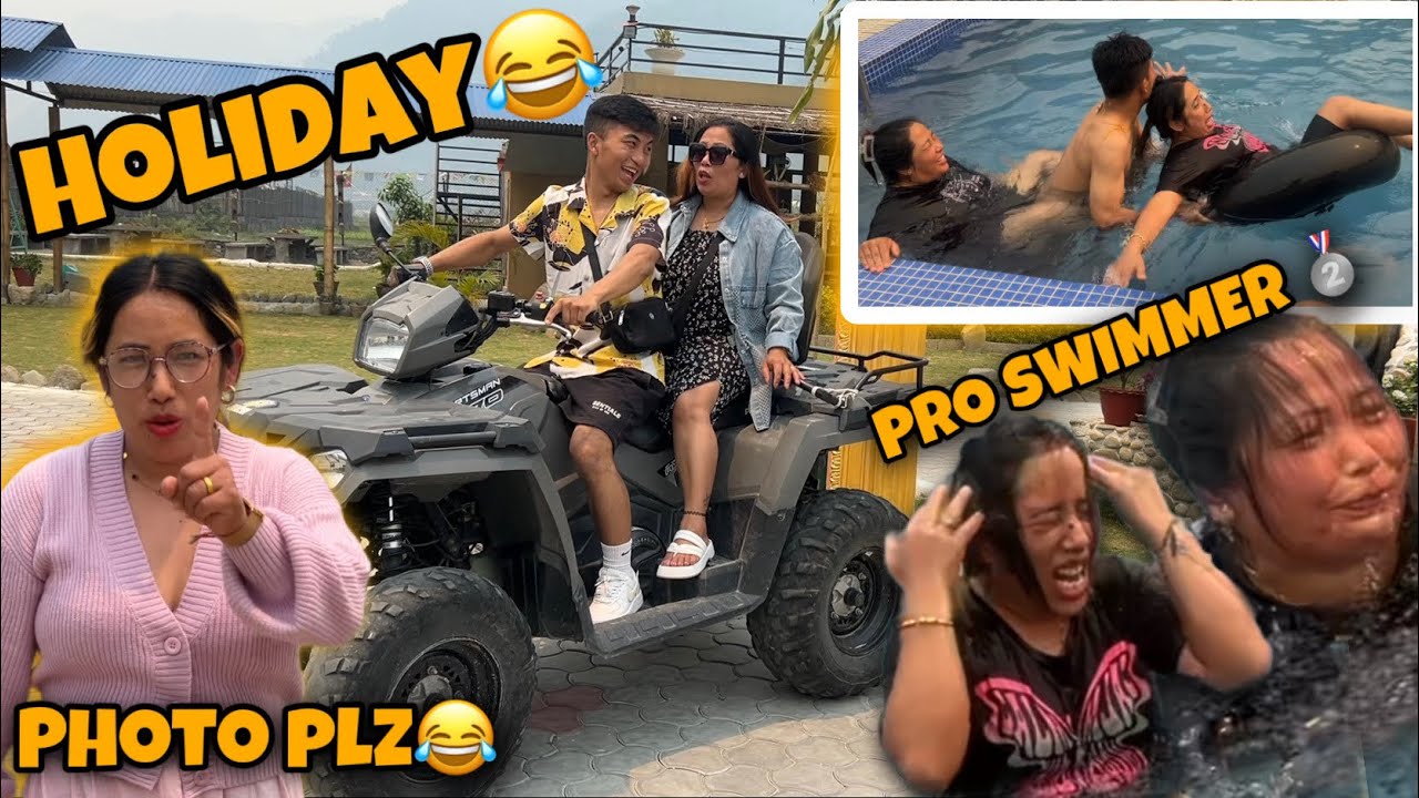 BABBAL COMEDY OUTTING AAMA GANG HARU SANGA 🤣 || PRO SWIMMER AAMA HARU!!! @MeAmelie