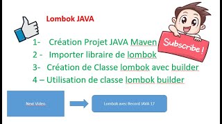 JAVA Lombok projet JAVA MAVEN avec un exemple qui explique le principe de Lombok Builder