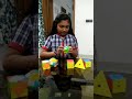 Solving Different Rubik's Cubes -Nandhana, VI A