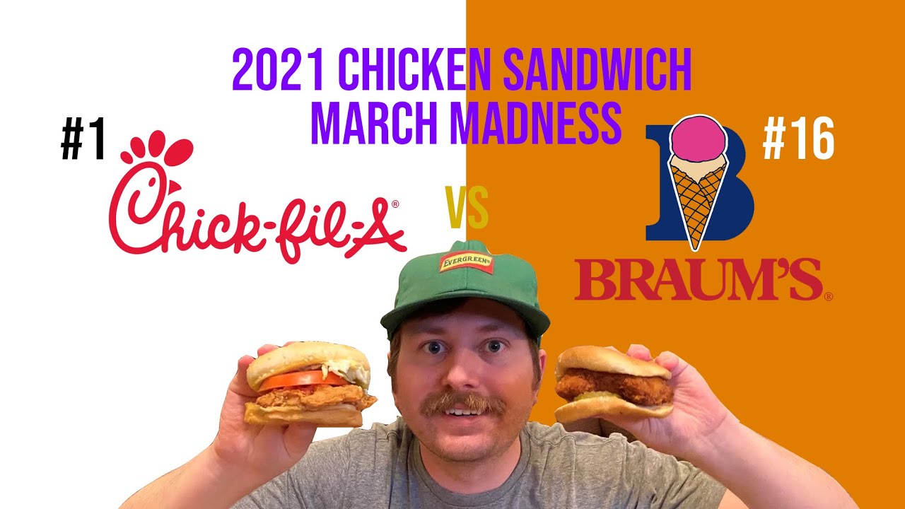 1 ChickFilA vs 16 Braum's Chicken Sandwich March Madness Sweet 16