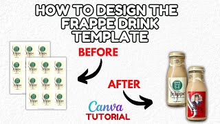 How to edit my 9 5 oz Frappe Drink Wraps template in Canva Step-by-Step Tutorial