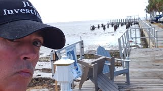 LIVE. Cedar Key. MAJOR DAMAGE & STORM SURGE. Hurricane Idalia.