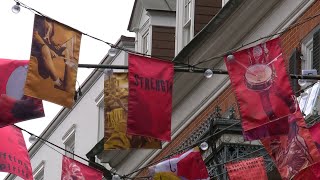 Second Line In The Sky memorial coming down on Bourbon Street