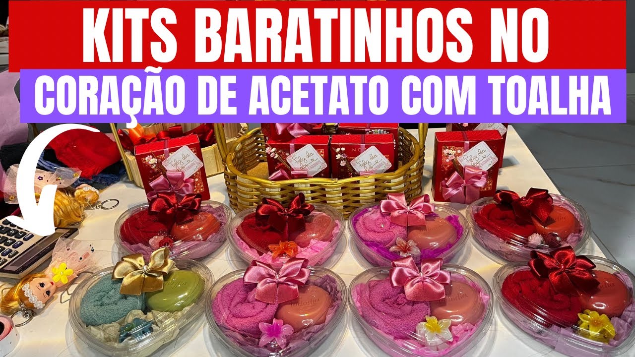 KITS BARATINHOS NO CORAÇÃO DE ACETATO.