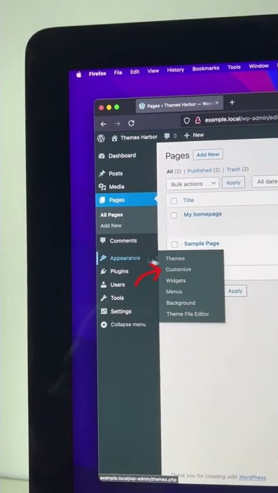 Set static Front page in WordPress. Display a custom home page.