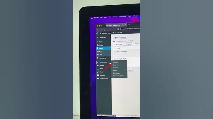 Set static Front page in WordPress. Display a custom home page.