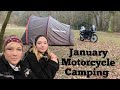 January motorcycle camping with pillion on the royal enfield himalayan