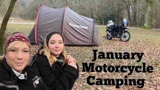 January Motorcycle Camping with Pillion on the Royal Enfield Himalayan.