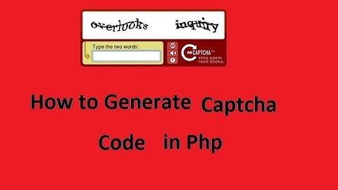 Generate Captcha Code  in Php Hindi/Urdu