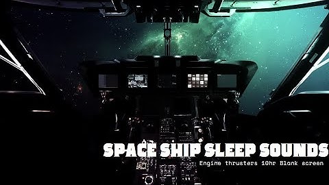 Space ship engine thruster sounds for sleeping | White noise | Black screen 10 Hours