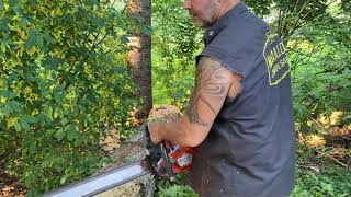 Donny walker and buckin playing around with his new 562 auto tune saw