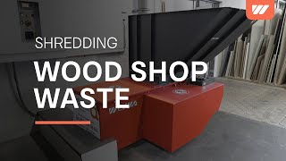WEIMA shredder WL 4 shreds production wood waste at Ulrich Althoff GmbH