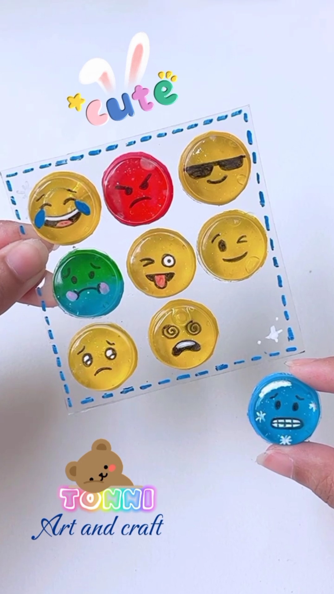 3D emoji sticker ? #shorts #craft #tonniartandcraft #love #diy #art