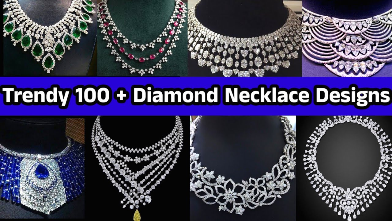 Trendy 100 + Diamond Necklace Designs|Diamond Necklace Collections|Diamond Jewellery|Bridal Jewelry