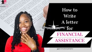 How To Write A Letter For Financial Istance Full Video Princessanutv
