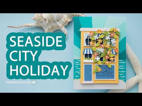 Rectangular Window House Card with Curtains and Colorful Background | Everyday City Holiday