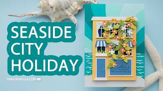Rectangular Window House Card with Curtains and Colorful Background | Everyday City Holiday