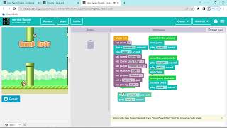 How to make Flappy Bird game on Code.org under 10 mins