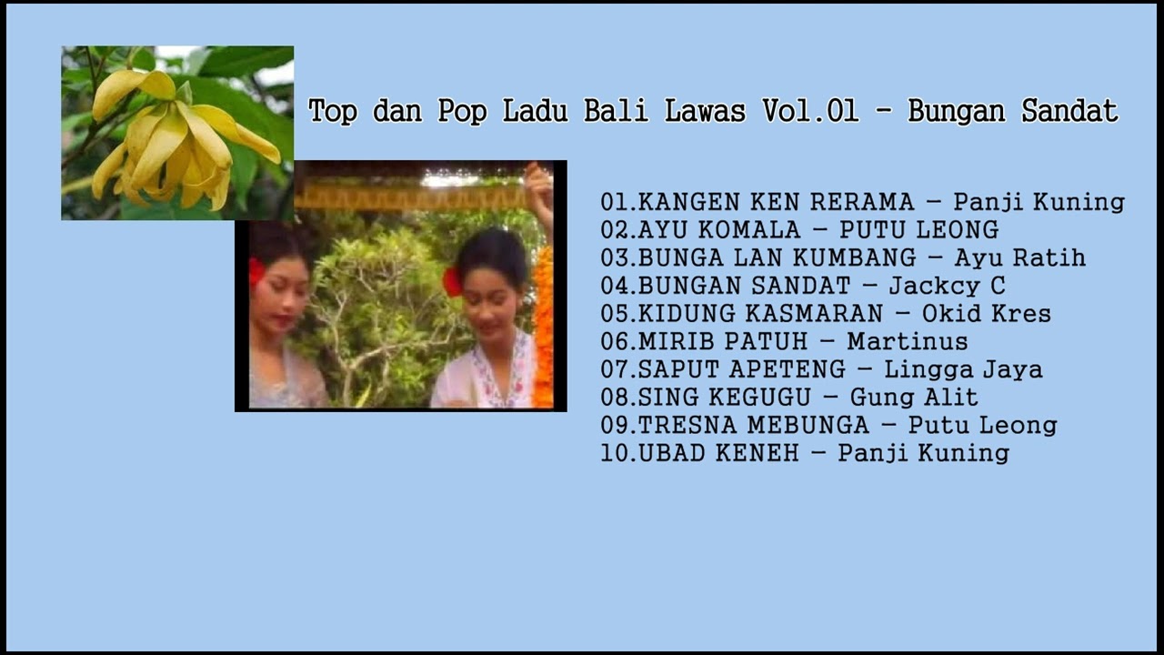 Lirik Lagu Pop Bali Bungan Sandat