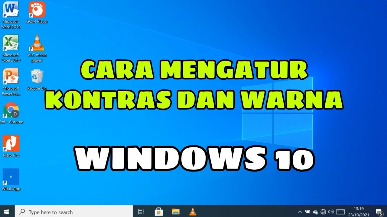 Cara mengatur kontras dan warna pada Windos 10