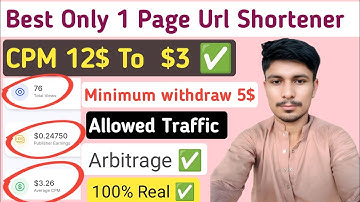 Best Only 1 Page Url Shortener | Single Page Url Shortener | CPM 12$ To 3$ | 100% Real ✅ | 2025 